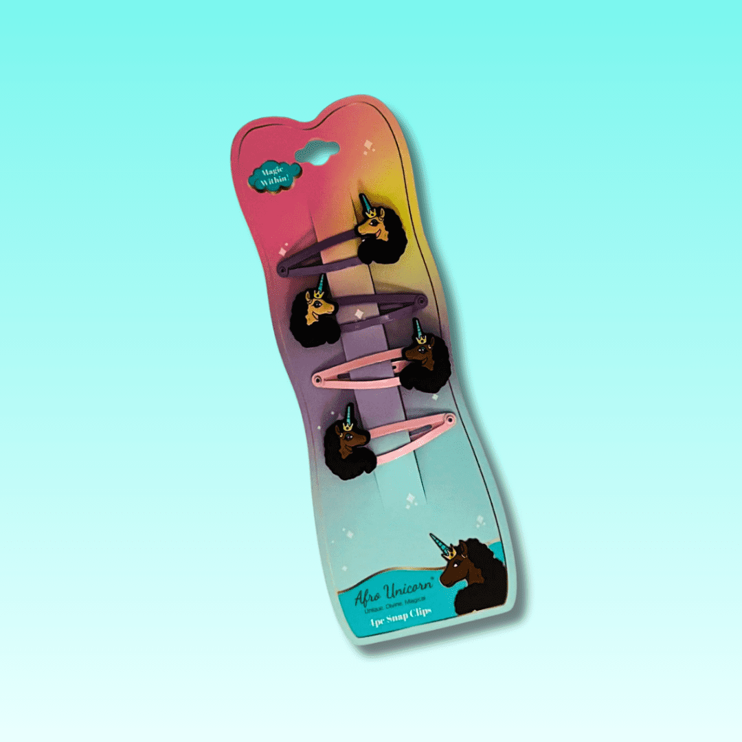 afro unicorn hair clips